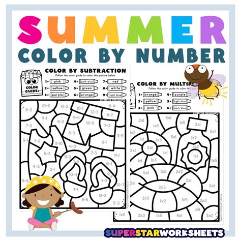 Color By Number Summer Coloring Pages [2025]