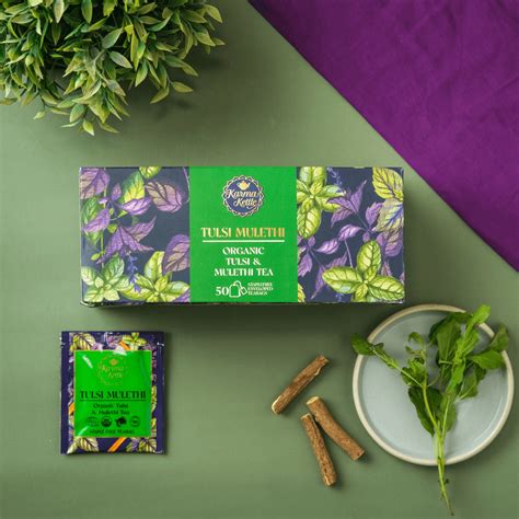 Buy organic Tulsi Mulethi tea-Pack of 50 teabags – Karma Kettle Teas
