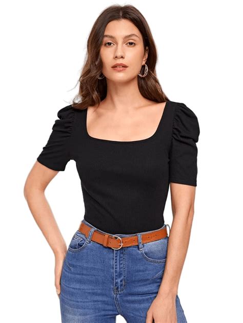 Buy TAGAS Women's Solid Regular Fit Top (T-1025-1_Black at Amazon.in
