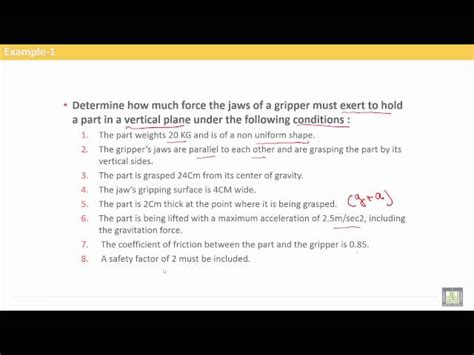 Computer Aided Manufacturing C9-L5 Gripping Force - Example - 1