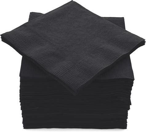 Amazon.com: 300 Count Black Beverage Napkins,Disposable Black Paper ...