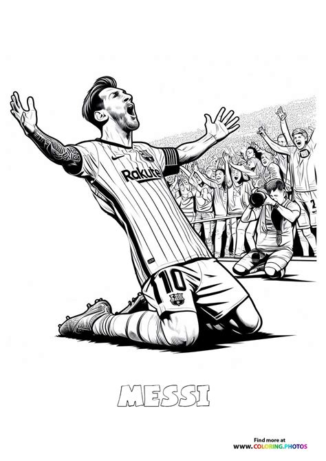 Lionel Messi Coloring Page For Kids