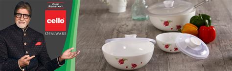 Buy Cello Velvetine Opalware Mixing Bowls, 3-Piece, White Online at Low ...