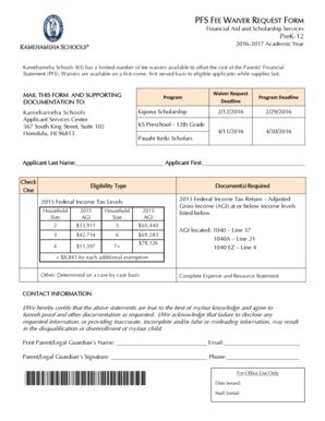 Fillable Online apps ksbe PFS FEE WAIVER REQUEST FORM - appsksbeedu ...