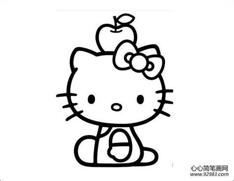 hello kitty简笔画图片 - 学院 - 摸鱼网 - Σ(っ °Д °;)っ 让世界更萌~ mooyuu.com