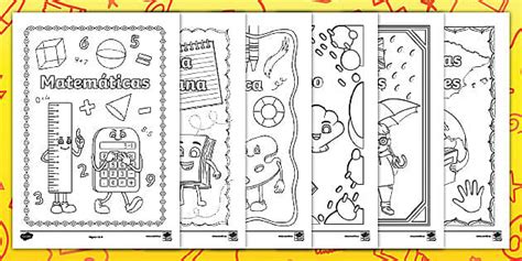 Portadas de cuadernos para colorear - Twinkl Colombia