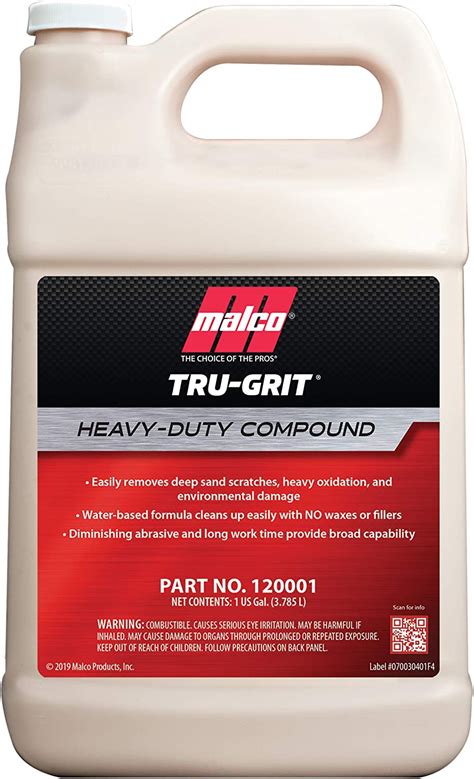 MALCO TRU-GRIT Heavy Duty Cutting And Paint Correction Compound Gallon ...
