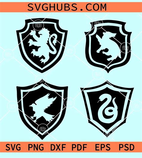 Harry Potter House Crests SVG