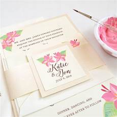 Painted Wedding Invitations by Painted Floral Wedding Invitations Custom Painted Wedding Invitations