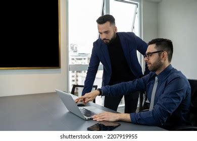 Business Man Pointing at Computer 的图像结果