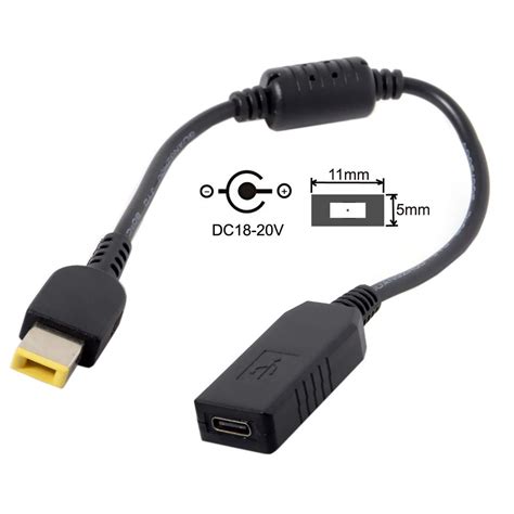 Cablecc USB 3.1 Type C USB-C to Rectangle 11.0x4.5mm Power Plug PD ...