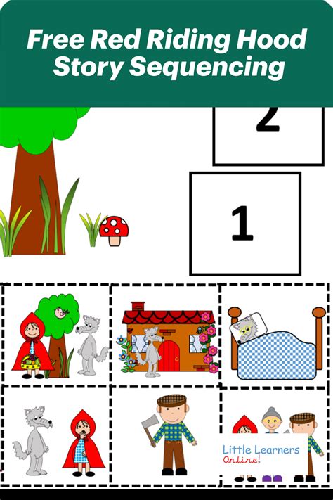 Free Red Riding Hood Story Sequencing | Red riding hood story, Red ...