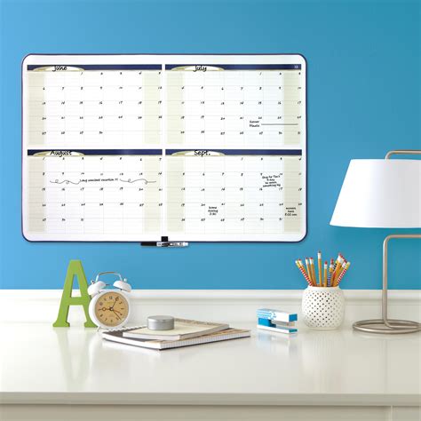 Quartet Dry Erase Board, 4-Month Planner, 23 x 35 Inches, Black Frame ...