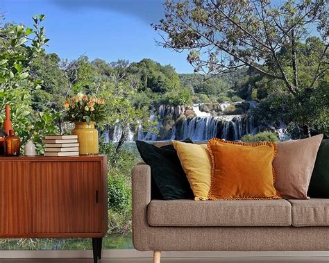 Krka waterfall and lake by Henriette Tischler van Sleen on canvas ...