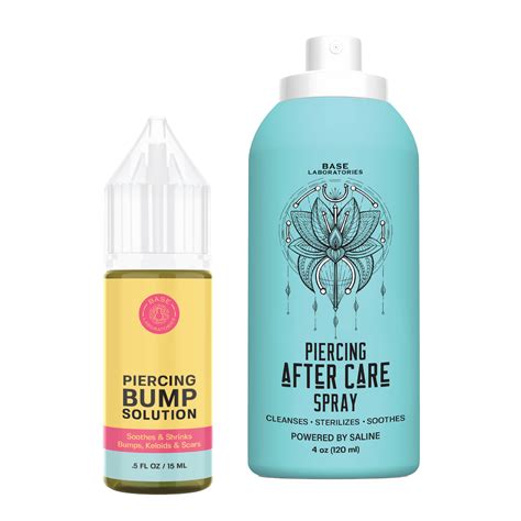 Piercing Aftercare Spray Kit - Piercing Cleaner & Keloid Bump Treatment ...