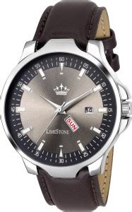 LIMESTONE WIne Grey Avatar Day and Date Functioning Analog Watch - For ...