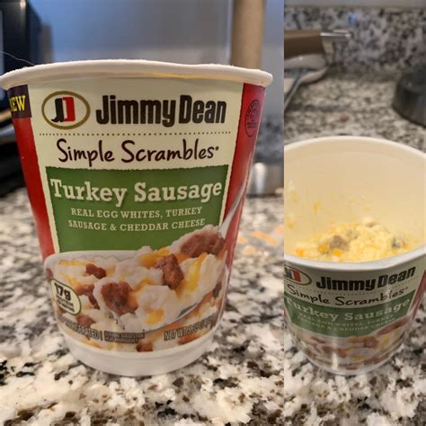 Jimmy Dean Simple Scrambles packaging... Actual contents once prepared ...