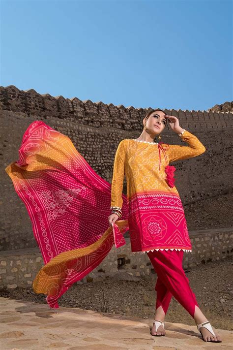 Gul Ahmed Pink 3 Pc Embroidered Lawn CL-294 B – YourLibaas