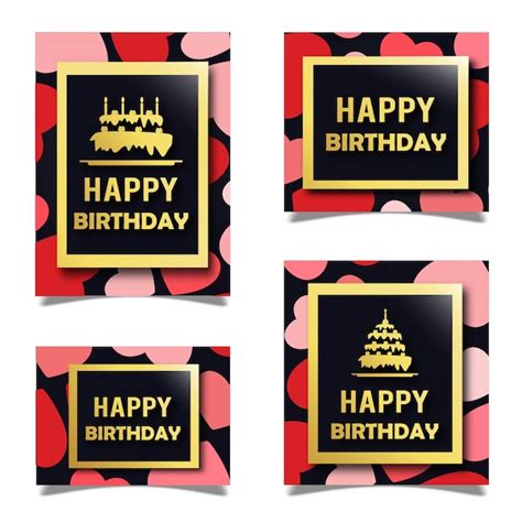 Vector pattern birthday cards | Free Vector