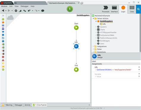 OutSystems Chart 的图像结果