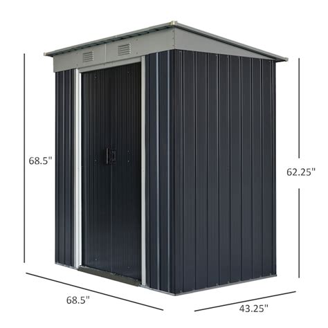 Outsunny Vinyl-coated steel Metal Storage Shed in the Metal Storage ...