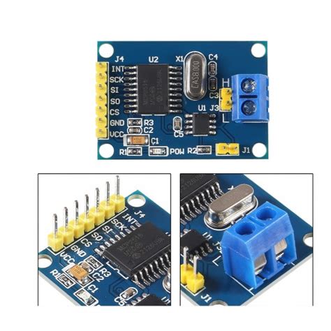 Buy MCP2515 Can Bus Module Board with TJA1050 Receiver SPI Interface ...
