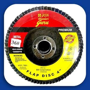 Jon Bhandari Tools Abrasive Flap Discs – 4” (100mm x 16mm), Grit 60 ...