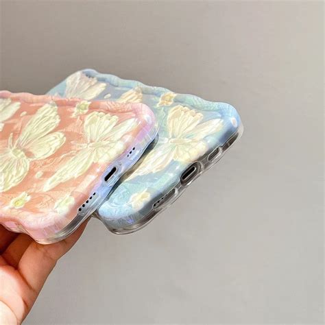 White Butterfly On Blue Laser Holographic iPhone Soft Silicone Case ...