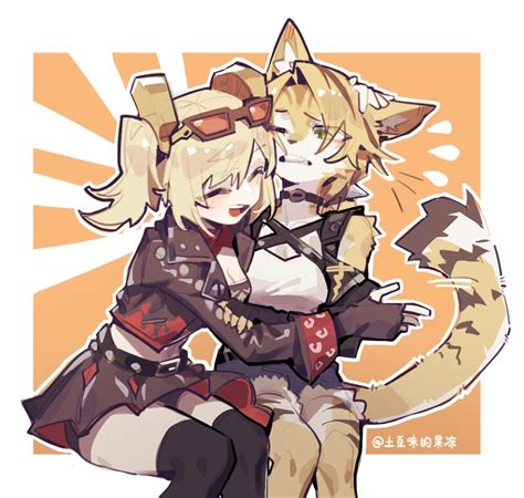 burnice white and pulchra (zenless zone zero) drawn by tudouwei_de ...