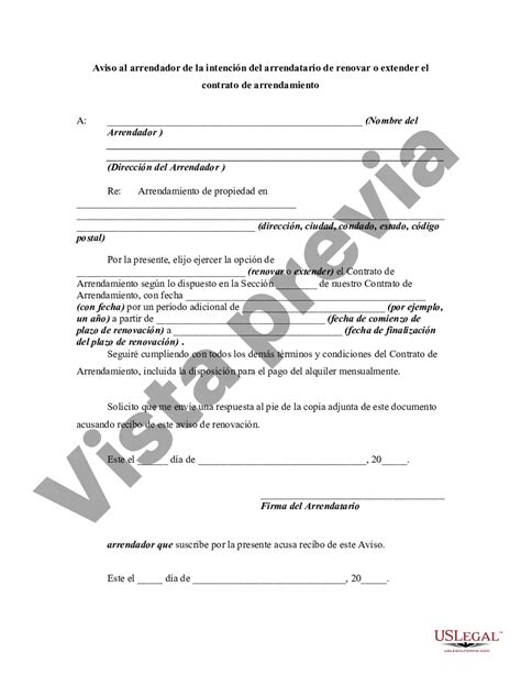 Austin Texas Aviso al arrendador de la intención del arrendatario de ...