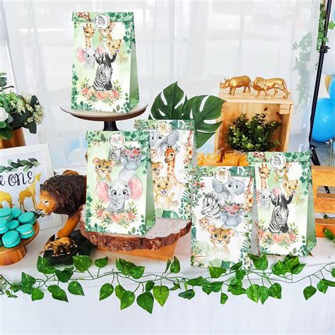 Buy JeVenis Girl Jungle Party Favor Bags Safari Party Favor Bags Wild ...
