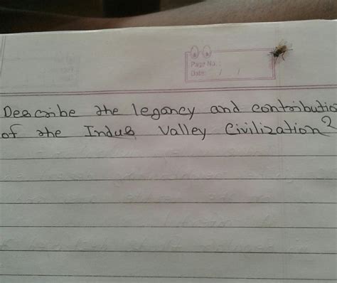 describe the legacy and contribution of the indus valley civilization ...