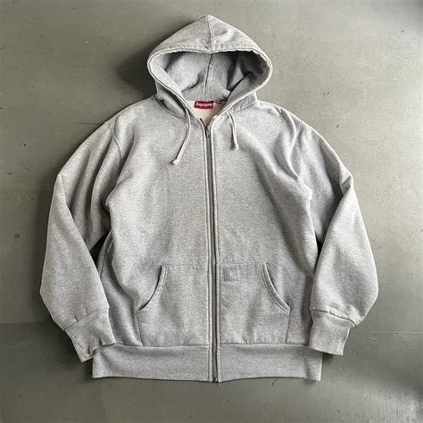 00s Supreme Thermal Zip Up Hoodie - blue room