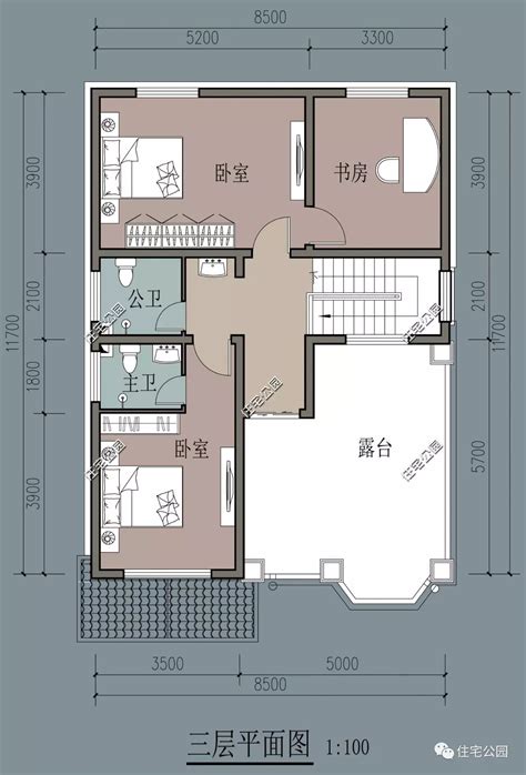 8x12米平房设计图纸,129米农村建房效果图,楼房图纸_大山谷图库