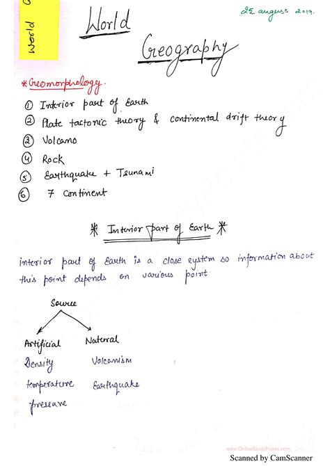 Image result for Geography Study Notes Guide