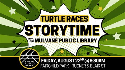 Turtle Races Storytime, Fairchild Park, Mulvane, 22 August 2025 | AllEvents