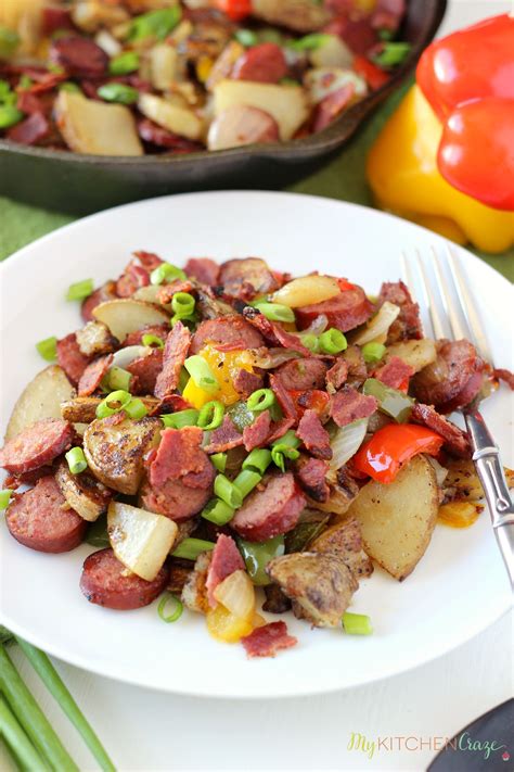 Beef Kielbasa and Potato Skillet - My Kitchen Craze