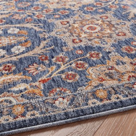 allen + roth Heritage Blue 8 X 10 (ft) Blue/Mult Indoor Medallion Area ...