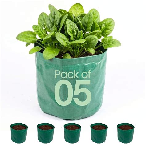 Bio Blooms Round HDPE Plant Grow Bag for Terrace & Kitchen Gardening ...