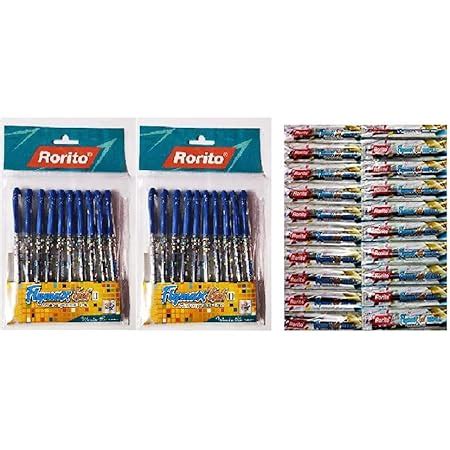 Rorito Amazer Gel Pen - Set of 40 (Blue) : Amazon.in: Office Products