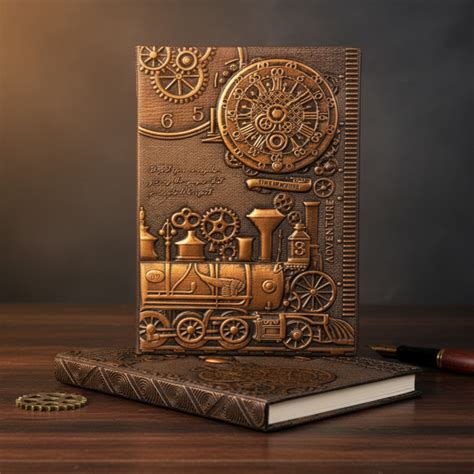 ChronoSoul – Time Machine Red Copper 3D Embossed Vintage Leather Journ ...
