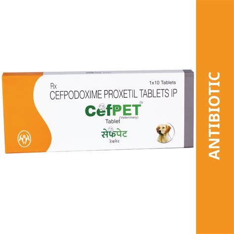 Intas Cefpet (Cefpodoxime Proxetil) Tablet for Pets: View Uses, Side ...