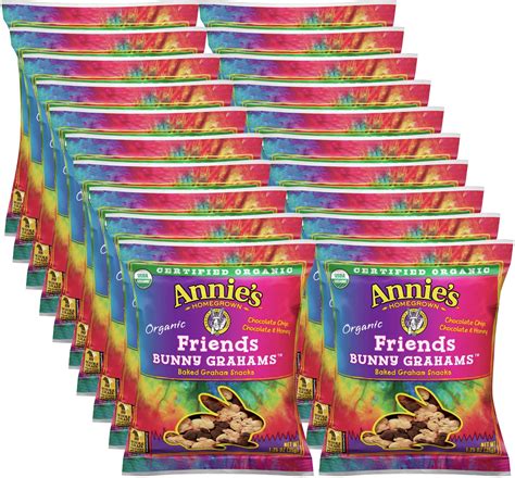 Annie's Organic Friends Bunny Grahams Crackers, 1.25 oz Bag (Pack of 20 ...