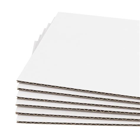 Golden State Art, 50 Pack 6x9 One-Side White Corrugated Cardboard ...