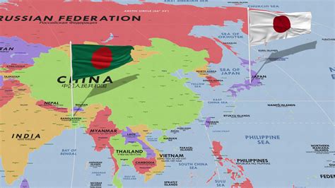 Map Of Japan And Bangladesh