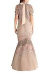 Buy Not So Serious By Pallavi Mohan Beige Tulle Embroidered Fish Cut ...