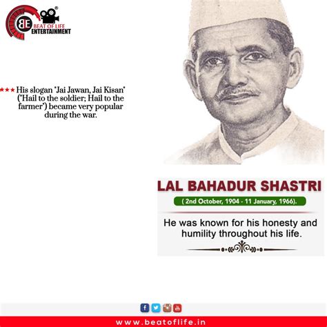 Lal Bahadur Shastri Jayanti Wishes 2024 - Beat of Life Entertainment
