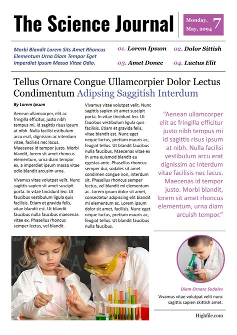 Science and Technology Newspaper Template 的图像结果