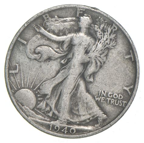 1940-S Walking Liberty 90% Silver US Half Dollar | Property Room
