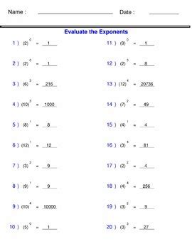 Image result for Integers as Exponents Examples